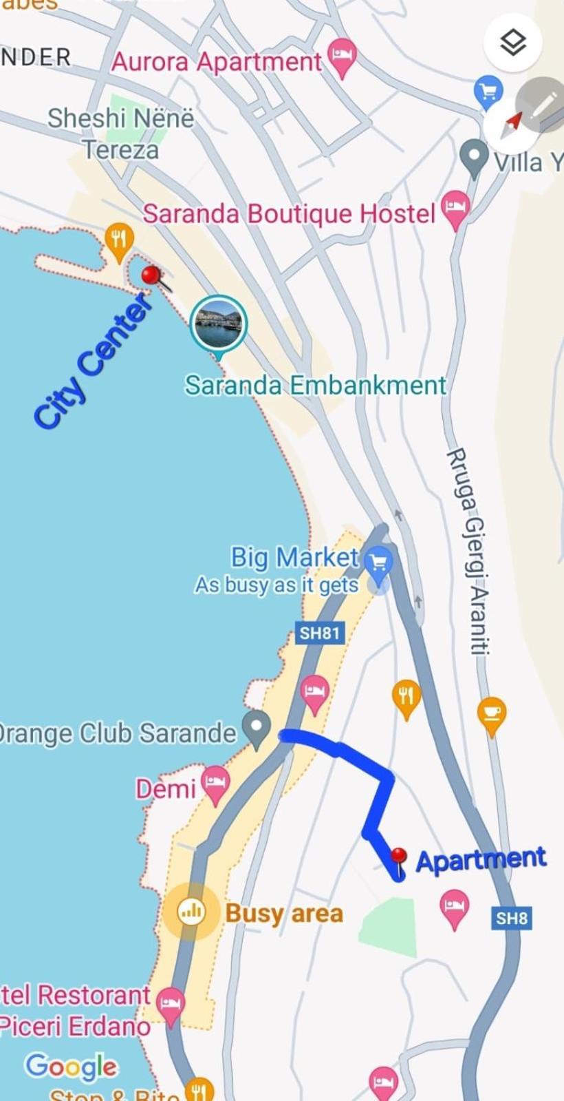 Ona Apartament Sarandë Eksteriør bilde